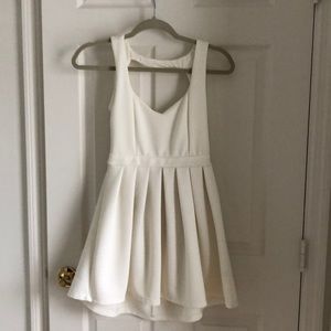 Adorable white heart-shaped back dress